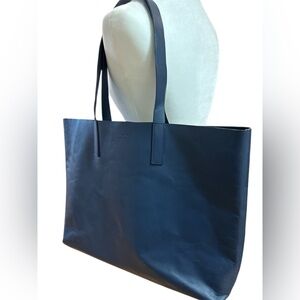 Everlane The Day Market Blue Leather Tote Bag made in Italy